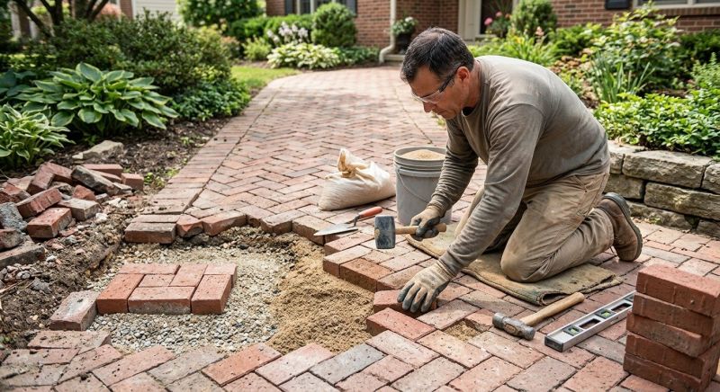 Brick Driveway Repair in Boynton Beach, FL