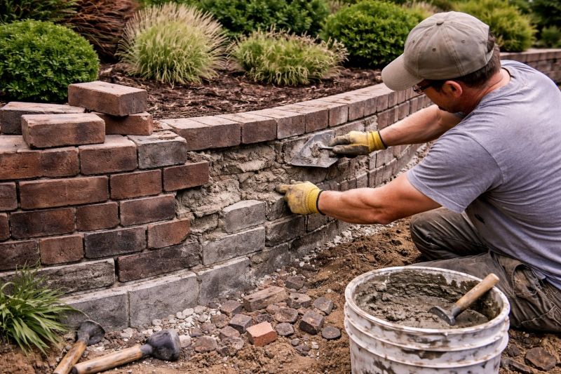 Brick Retaining Wall Repair in Boynton Beach, FL