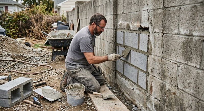 Cinder Block Wall Repair in Boca Raton, FL