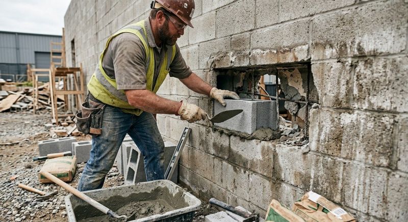 Cinder Block Wall Repair in Boynton Beach, FL